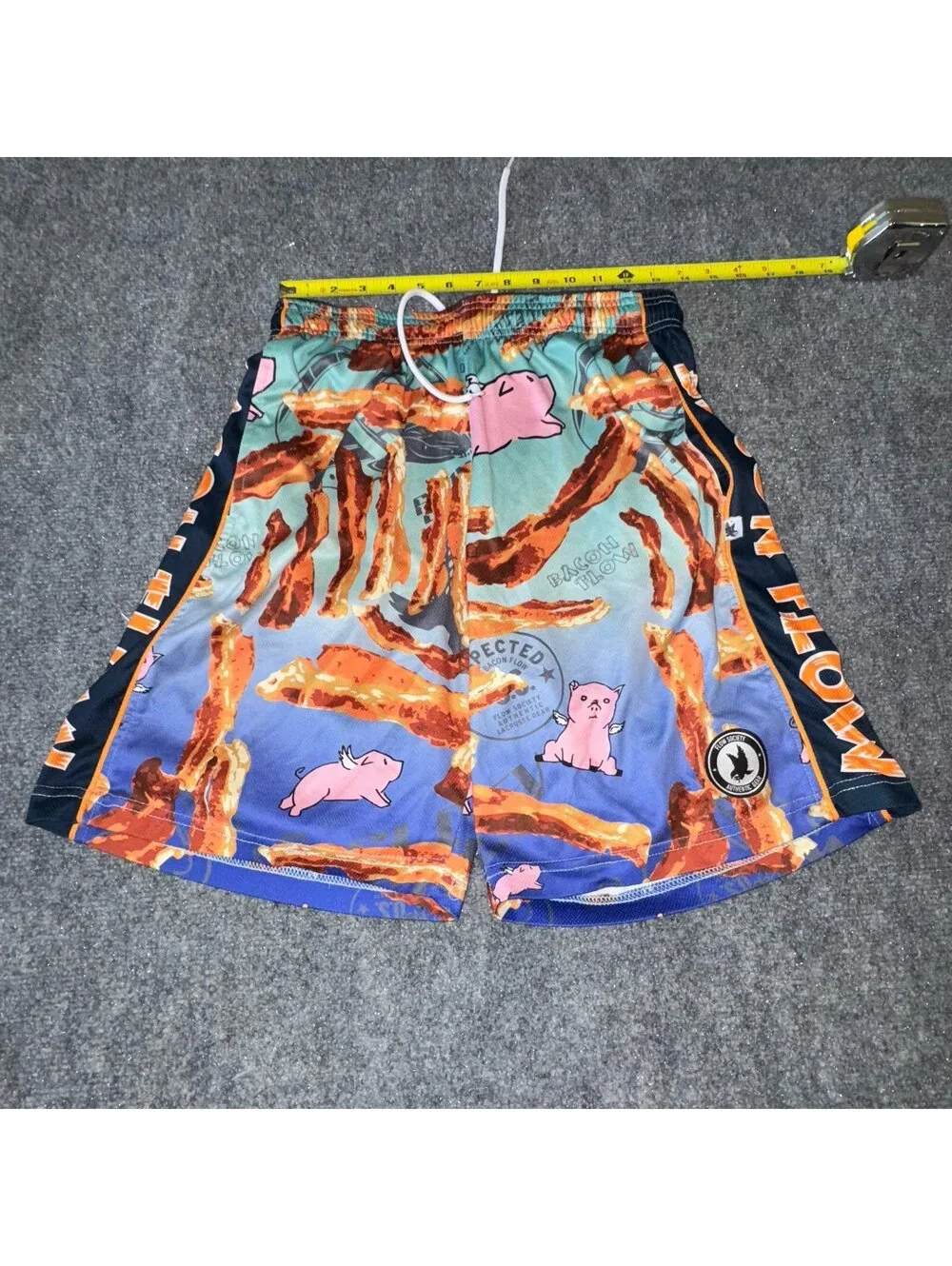 Flow Society Bacon Flow Athletic Shorts Mens MD Vtg y2k 90s Rare